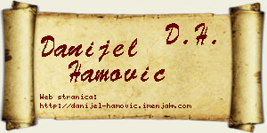 Danijel Hamović vizit kartica